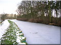 Frozen Leeds-Liverpool canal at Gargarve