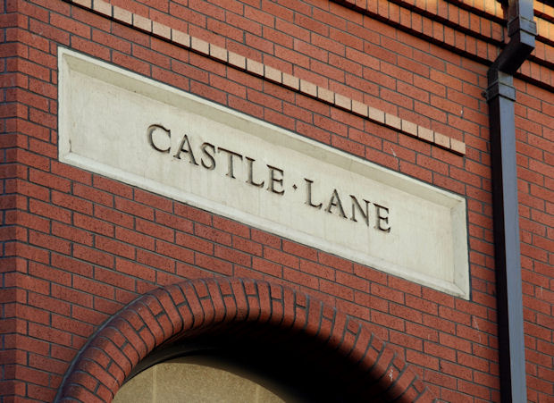 Castle Lane sign, Belfast