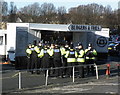 Pre-match briefing, at Home Park