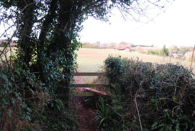 Stile on the path to Golsoncott