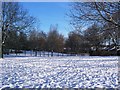 Snow-laden Park, Guisborough (view west)