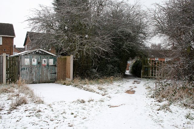 Footpath and old garage