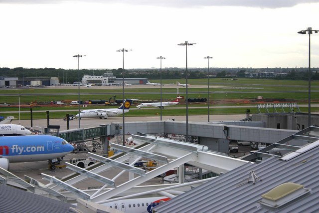 Central taxiway at Birmingham Airport © David P Howard cc-by-sa/2.0 ...