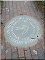 Commemorative plaque in the public garden in River Road