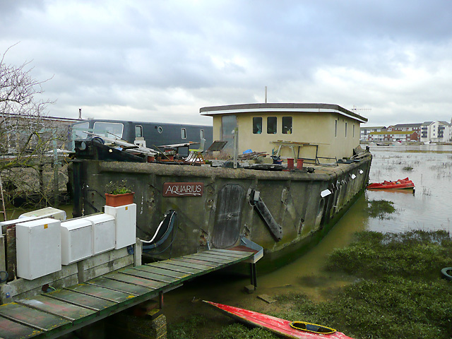 Concrete hulled houseboat, Shoreham Beach, West Sussex