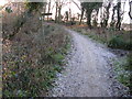TQ1430 : Footpath for Wellcross Grange leaving bridleway to the Downs Link path by Dave Spicer