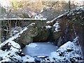 Frozen pool of water on Killoch Burn