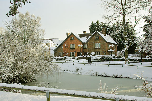 The Manor House in the snow