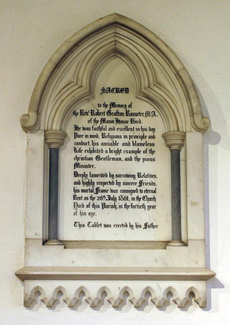 St Nicholas, Iford, Sussex - Wall monument