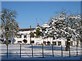 Cottages in the snow, Rock Lane, Lea