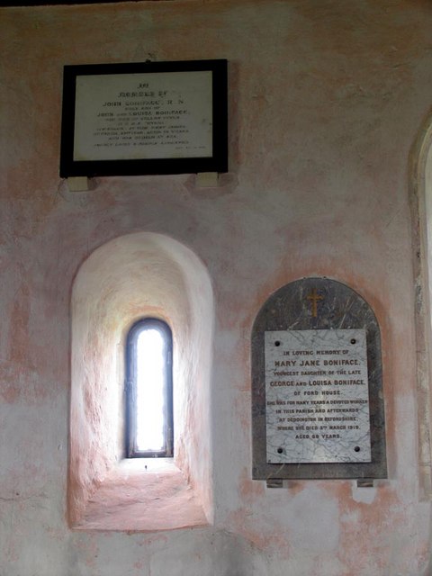 St Andrew, Ford, Sussex - Wall monuments