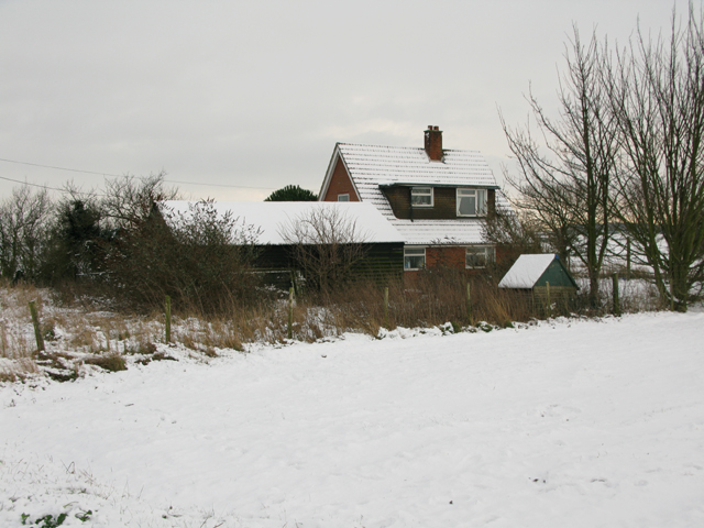 Little Britten Farm House from Chalkpit Hill