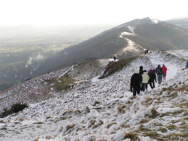 Busy day on the Malvern Hills