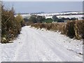 SU0624 : Snow covered track, Bishopstone by Maigheach-gheal
