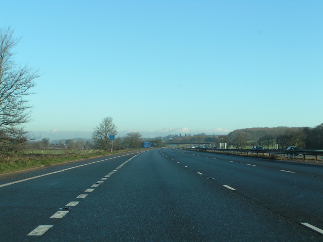 Heading north on the M5 at junction 27