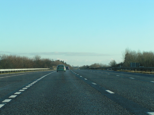 M5 northbound just after passing Taunton Deane Services