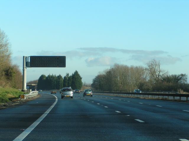 Sign not in use on the northbound M5 near Taunton