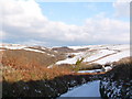 Winsham Down House and distant views of Fullabrook down