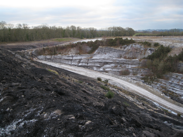 Track into Newbridge ball clay quarry
