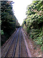 Looking SW along the Dover to Ramsgate railway line