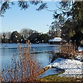ST2885 : Winter view of the lake at Tredegar House Country Park by Robin Drayton