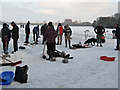 Final preparations for the curling