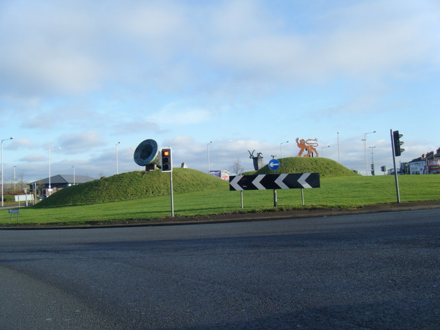 Birmingham Road, Castlegate roundabout.