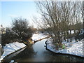 The Hermitage Stream as seen from Middle Park Way after January snow