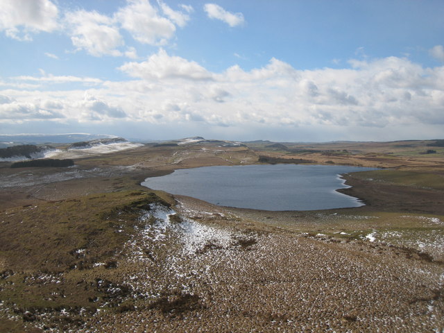 Broomlee Lough from Sewingshields Crags