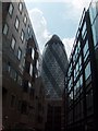 View of  "The Gherkin" from Clothier Street