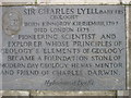 Kirriemuir plaques no. 2 - Sir Charles Lyell