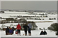 Sledging above Red Barn Lane