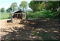 Big bale feeder with roof