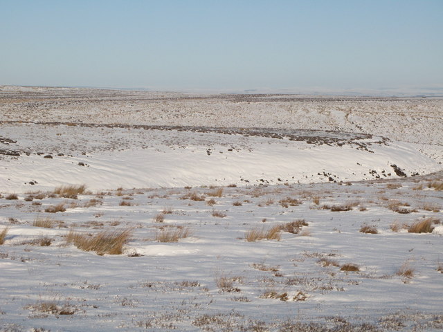 Snowy panorama from the Foumart Hills (7: N - The headwaters of Lawsley Sike)