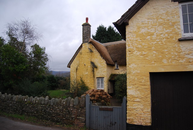 Yellow thatched cottage, Bossington