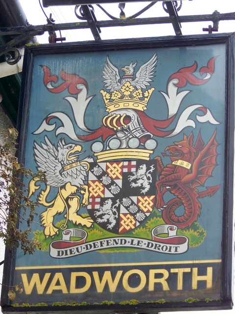 Sign for the Churchill Arms