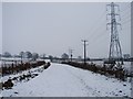 Permissive footpath in the snow