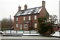 Snowscene above Marston Doles lock 16, Oxford Canal