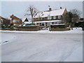 A snowy scene at the junction of Dysart Avenue and Lower Drayton Lane