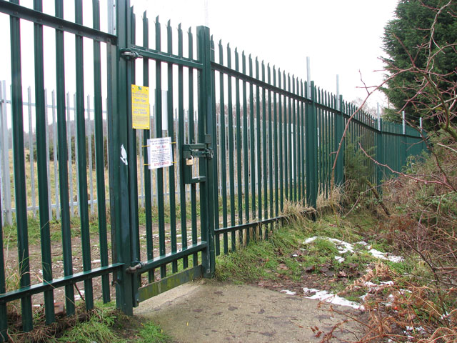 Gate in perimeter fence