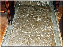 TQ1364 : St George, Esher, Surrey - Ledger slab by John Salmon