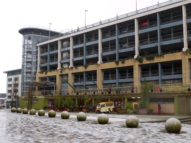 Car park and restaurant, Waterloo Square