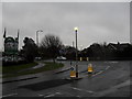 Mini-roundabout on the B2140