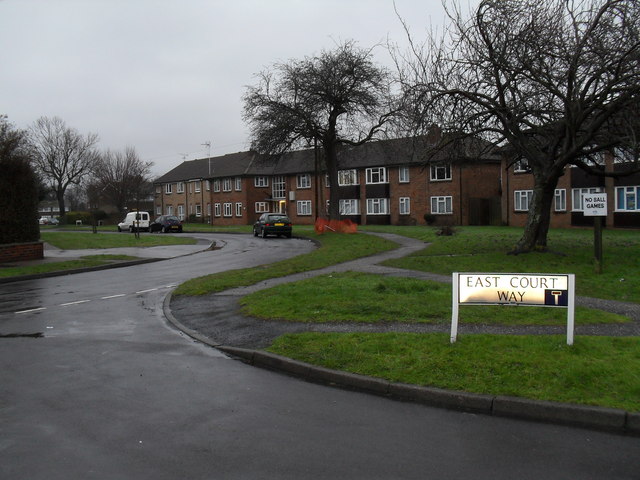 Looking from East Court Way into Allangate Drive