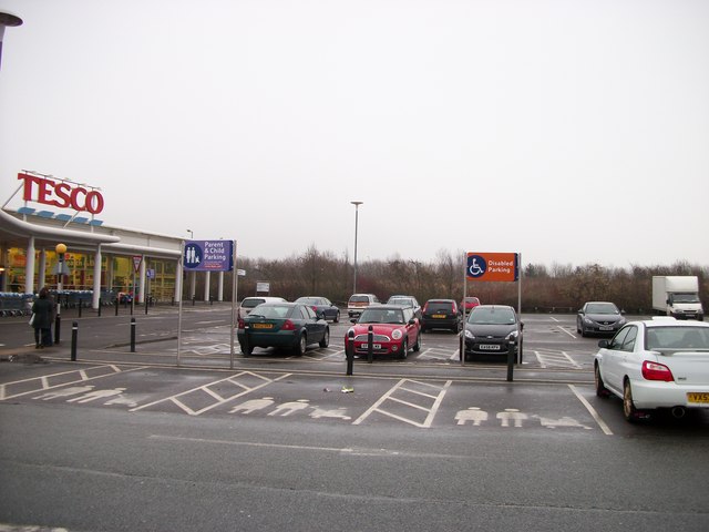 Car Park at Tesco Supermarket, Coggeshall Road