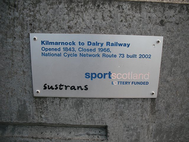 Plaque, National Cycle Network, route 73