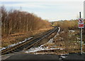 Railway track heading north from Pontypool & New Inn Station