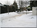 Junction of a snowy Colville and East Cosham Roads