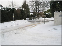 SU6605 : Junction of a snowy Colville and East Cosham Roads by Basher Eyre