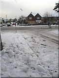 SU6605 : Arctic conditions at the junction of Carmarthen Avenue and Havant Road by Basher Eyre